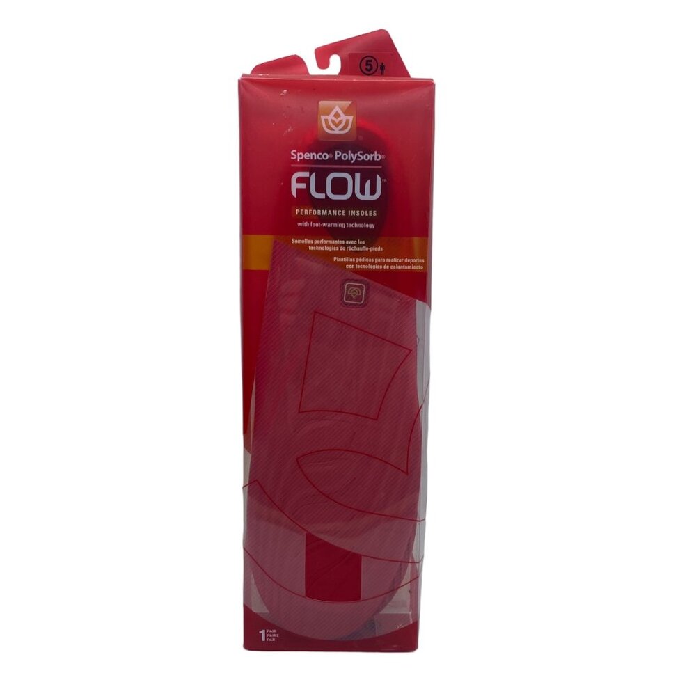 Spenco Polysorb Flow Performance Insoles‎ Foot-Warming Technology Men Sz 12/13